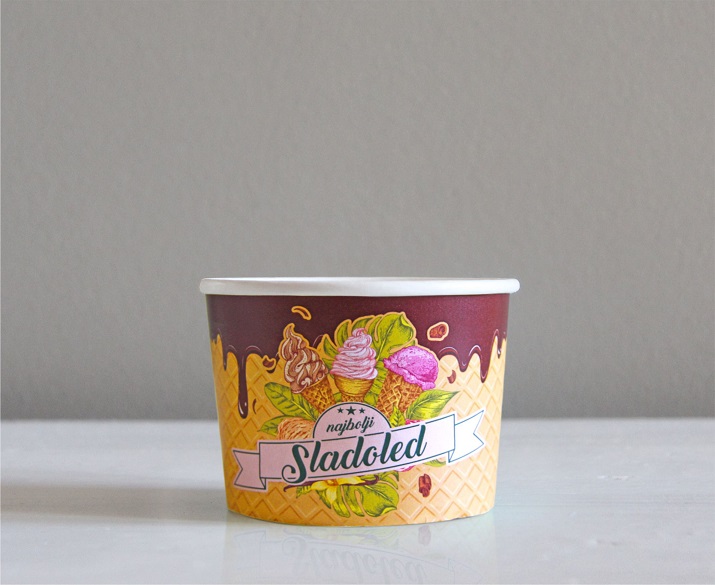 Papirna čaša za sladoled za poneti 240ml - SLADOLED