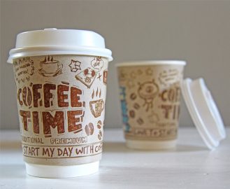 Papirna čaša sa duplim zidom 290ml - COFFEE TIME