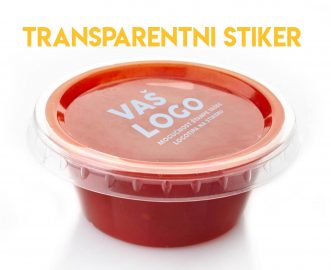 Sosijer sa transparentnim stikerom