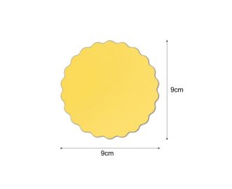 Dimenzija žutog salvetnog cvetastog okruglog podmetača