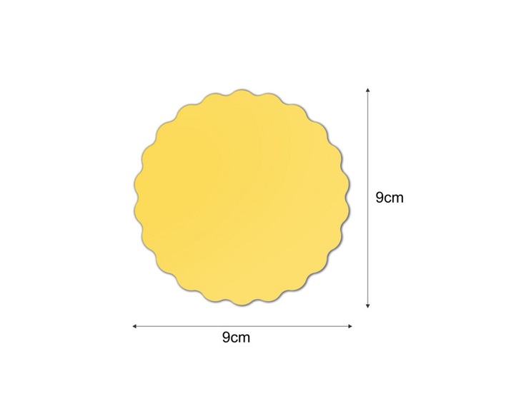 Dimenzija žutog salvetnog cvetastog okruglog podmetača