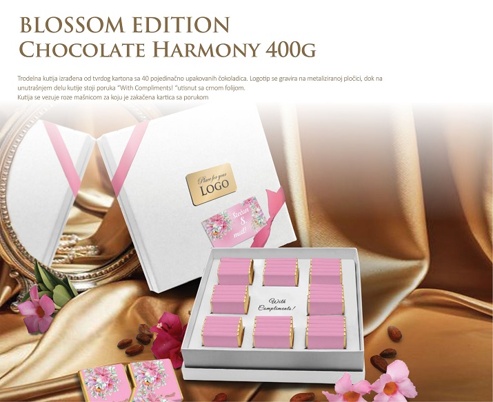Kompanijska poklon čokoladica Chocolate Harmony 400g